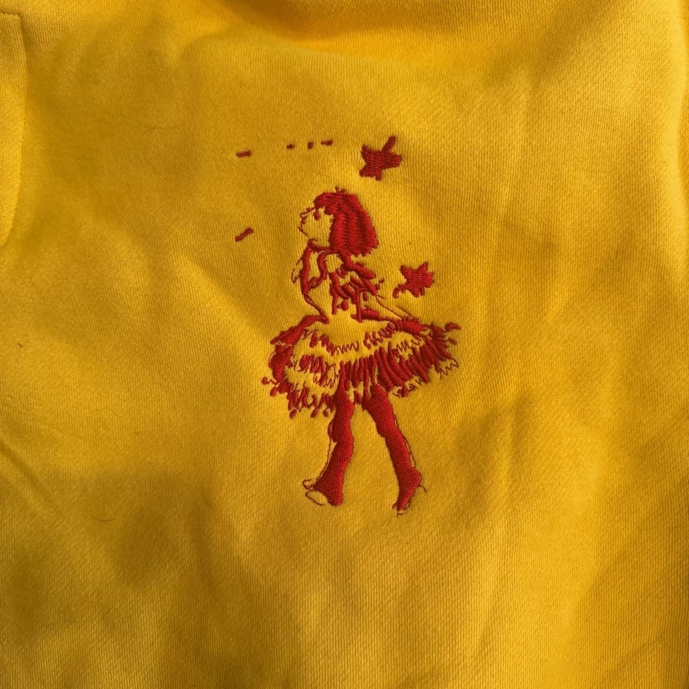 kidsuper studios yellow embroidered hoodie size XL - Thumbnail 6