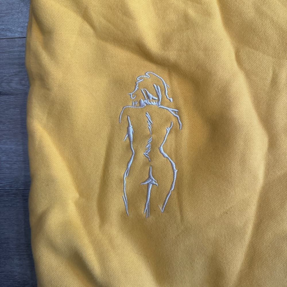 kidsuper studios yellow embroidered hoodie size XL - Thumbnail 8