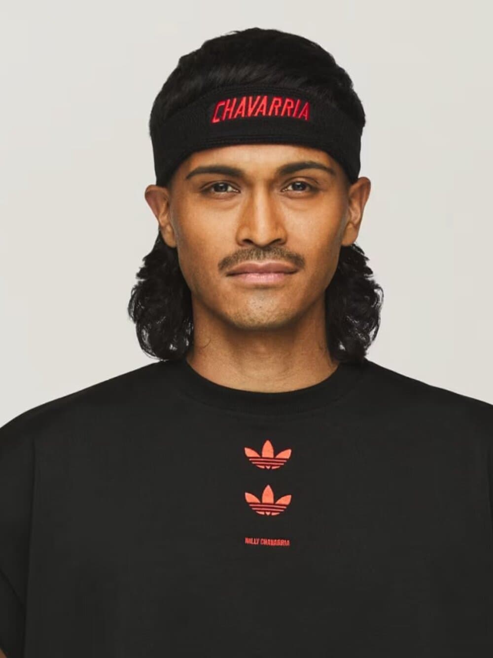 Adidas Originals x Willy Chavarria Embroidered Knit Headband - Black / Red - Thumbnail 7