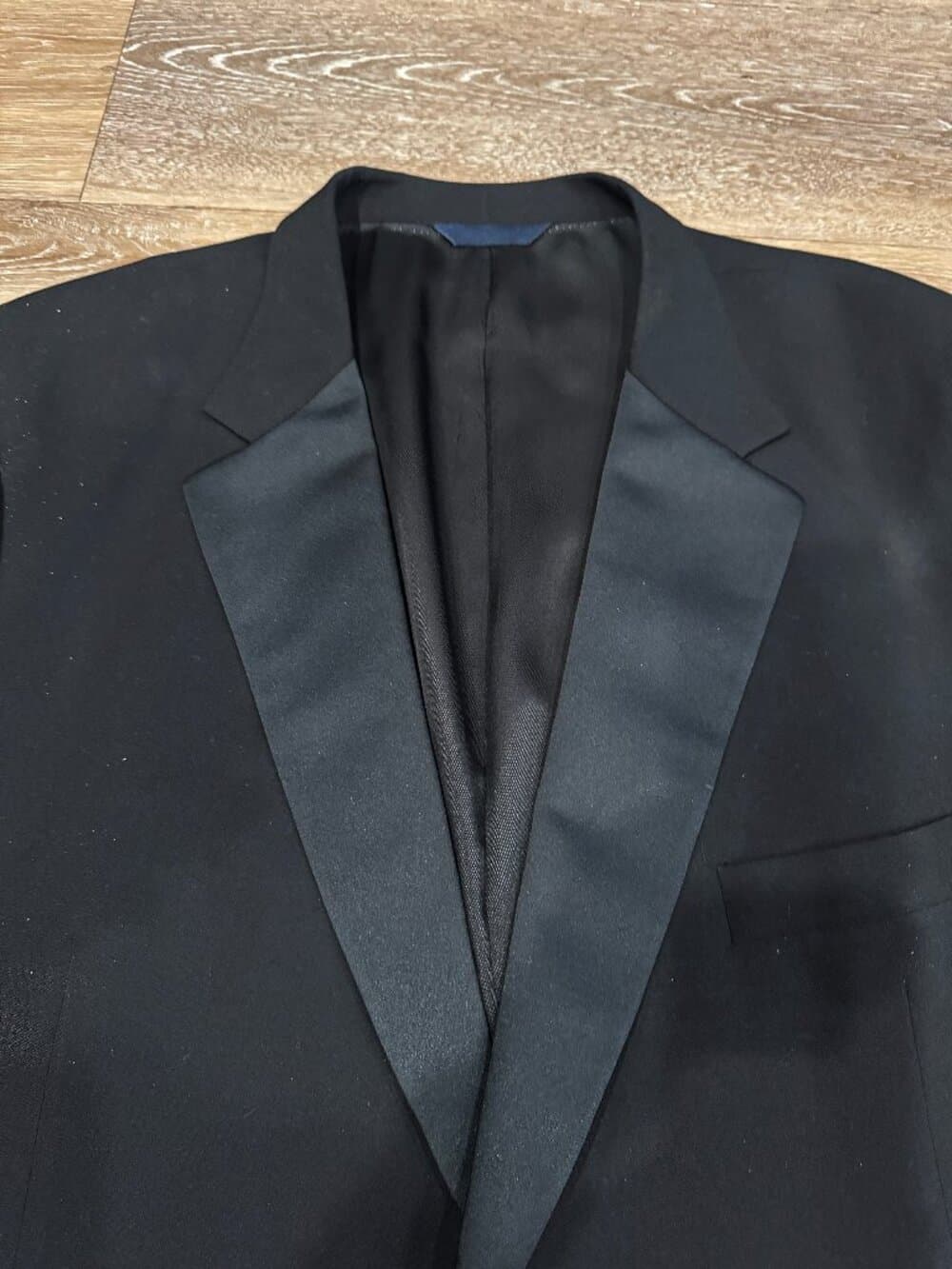 Vintage Burberry London 2-Piece Tuxedo Suit Black Wool 44XL / EU 54 Made in USA - Thumbnail 3