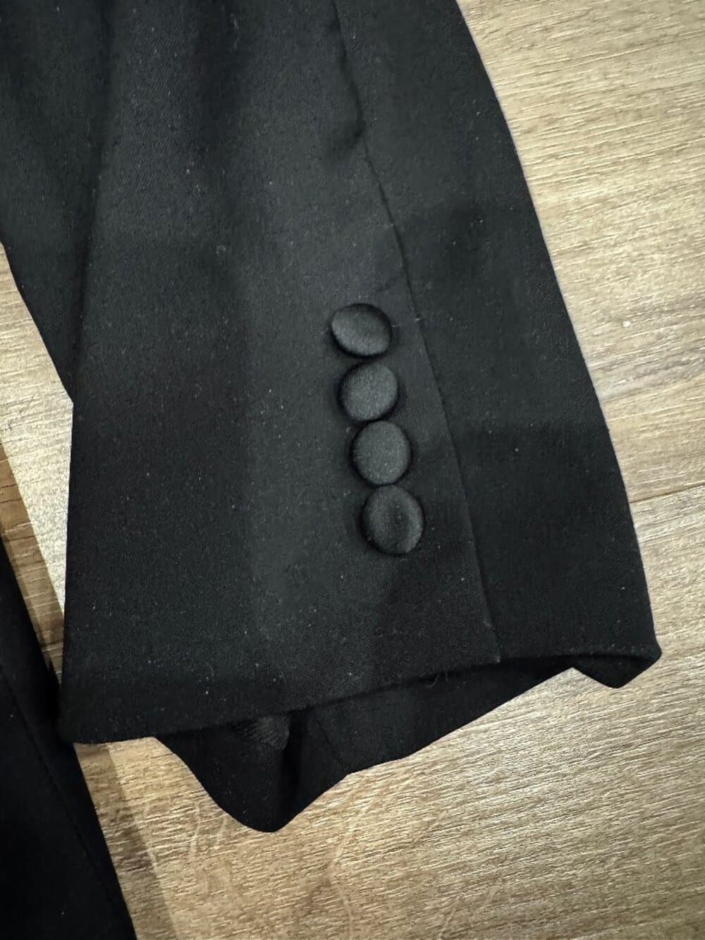 Vintage Burberry London 2-Piece Tuxedo Suit Black Wool 44XL / EU 54 Made in USA - Thumbnail 2