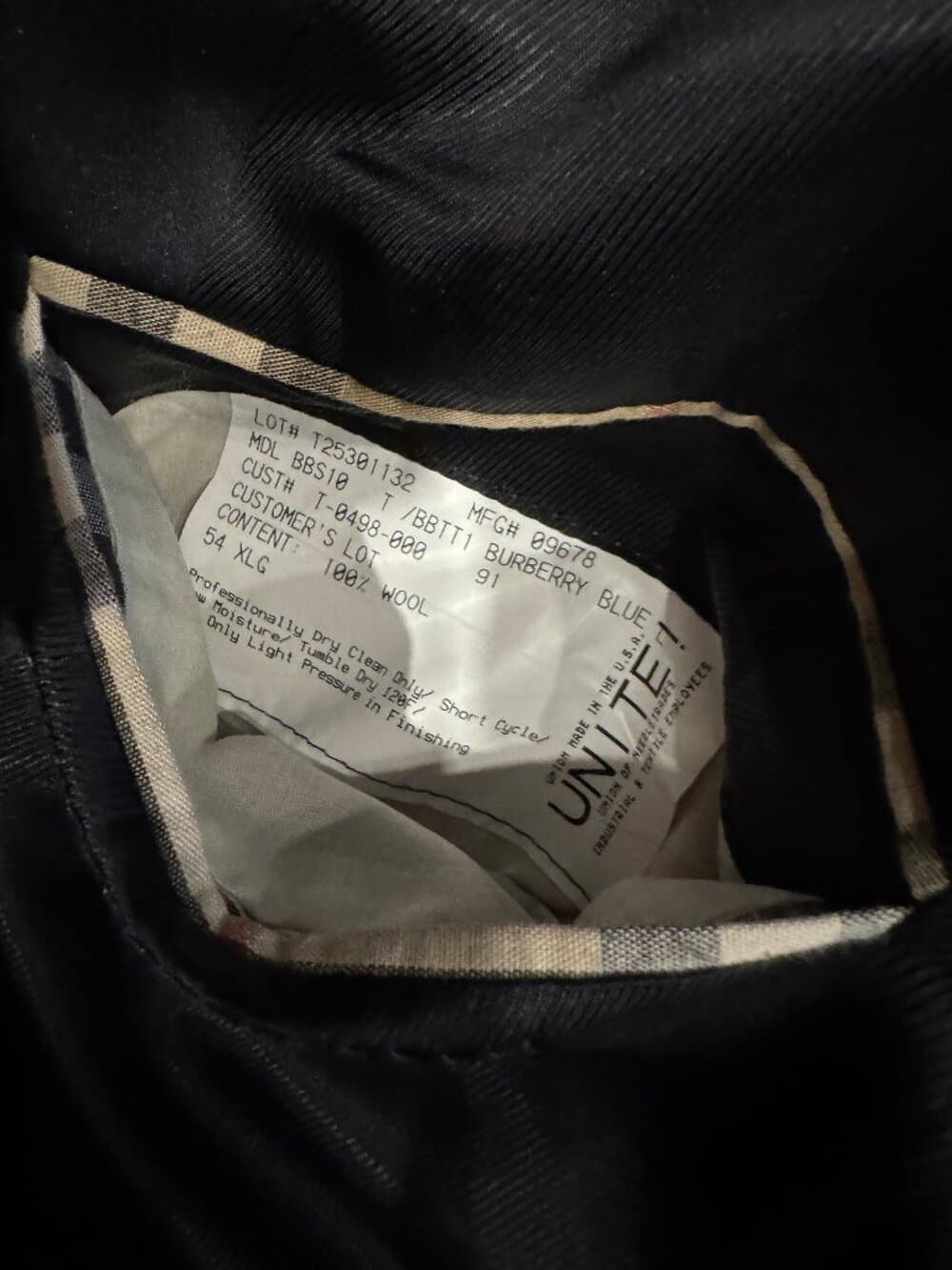 Vintage Burberry London 2-Piece Tuxedo Suit Black Wool 44XL / EU 54 Made in USA - Thumbnail 5