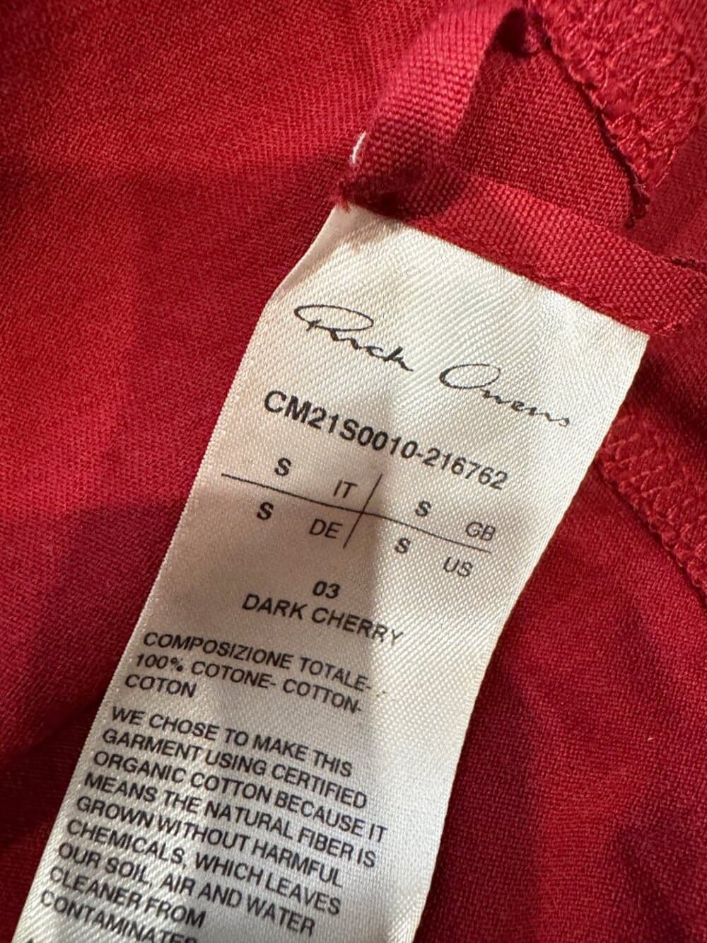 Rick Owens x Champion "Jumbo/Tommy Tee - Small - Thumbnail 6