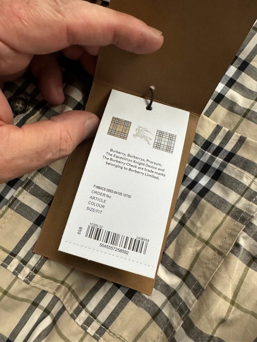 Burberry Letter Graphic Check Cotton Poplin Shirt. Designed by Riccardo Tisci - Thumbnail 8