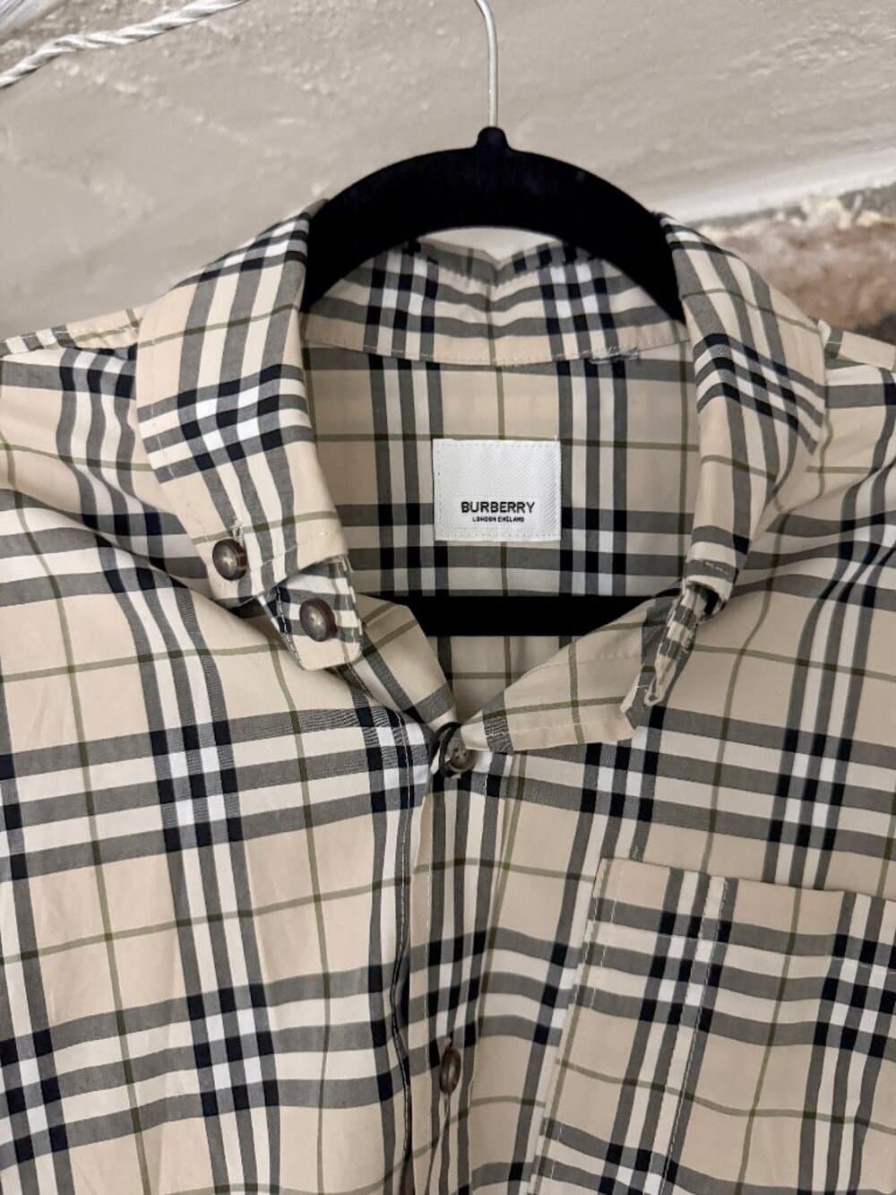Burberry Letter Graphic Check Cotton Poplin Shirt. Designed by Riccardo Tisci - Thumbnail 3