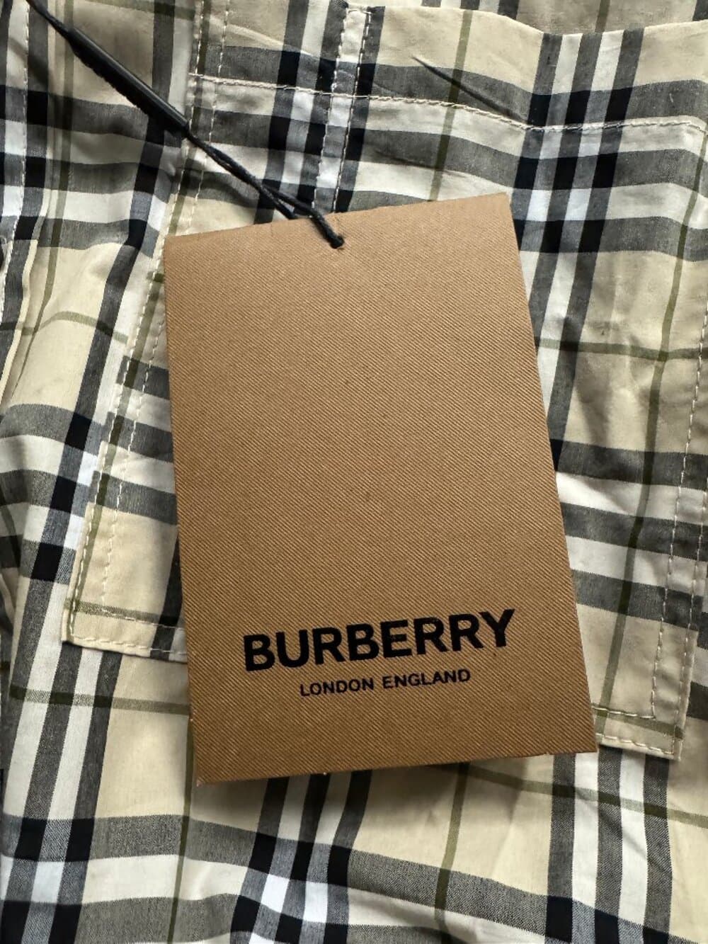 Burberry Letter Graphic Check Cotton Poplin Shirt. Designed by Riccardo Tisci - Thumbnail 7