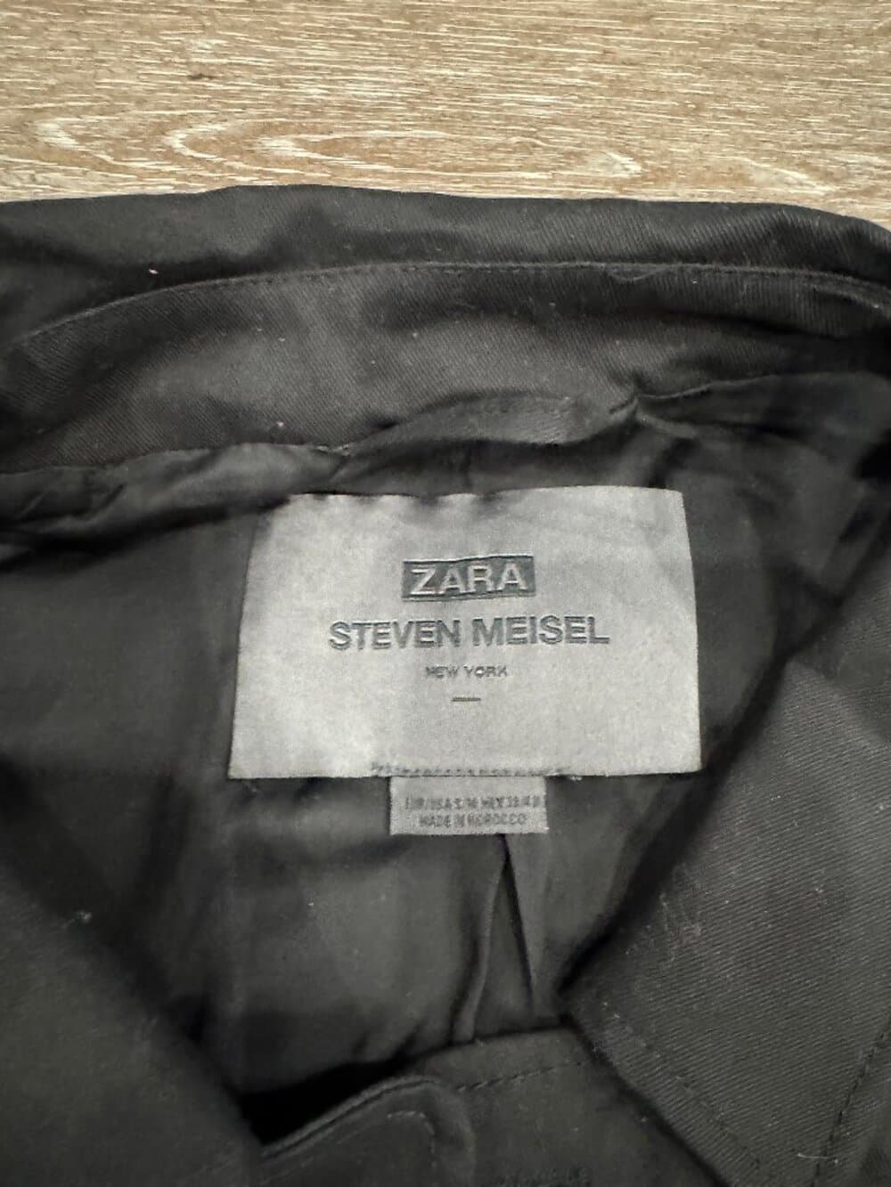 Zara x Steven Meisel Black Cotton Blend Coat - Thumbnail 4