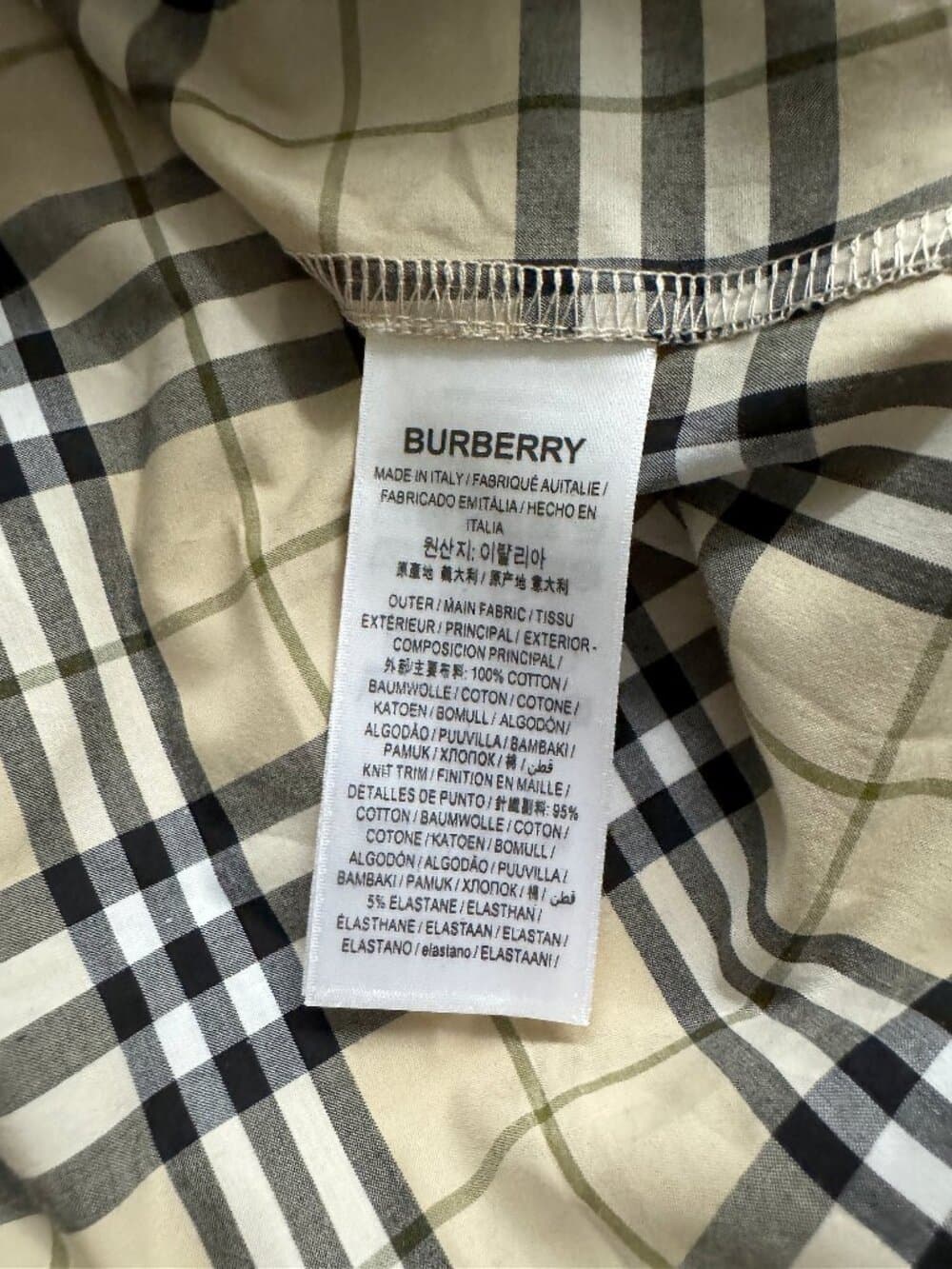 Burberry Letter Graphic Check Cotton Poplin Shirt. Designed by Riccardo Tisci - Thumbnail 6