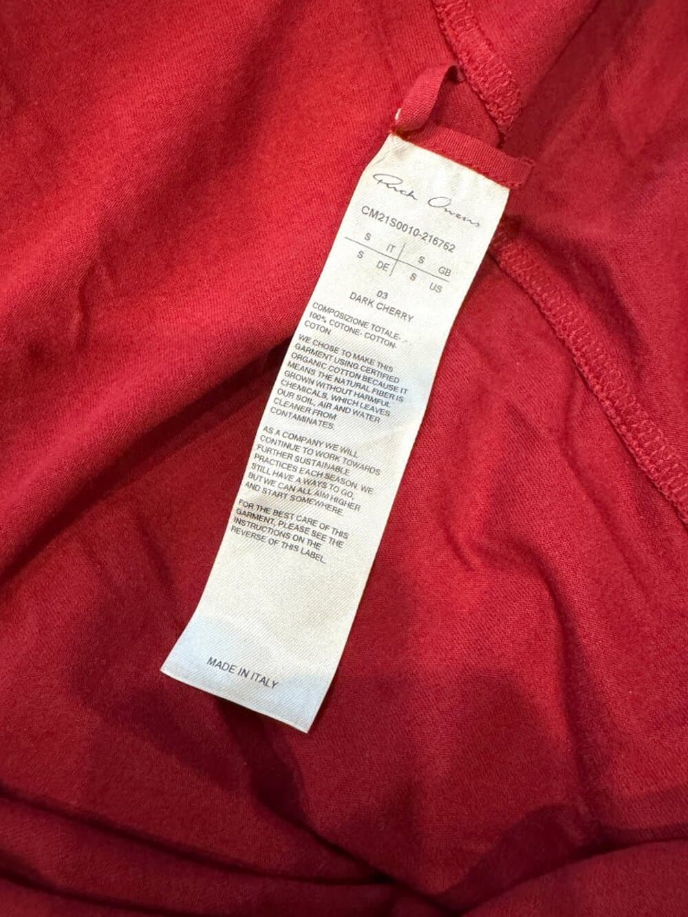 Rick Owens x Champion "Jumbo/Tommy Tee - Small - Thumbnail 5