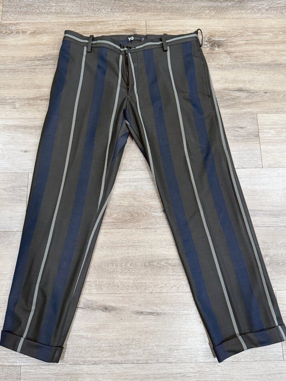 Y-3 vertical striped cuffed trousers - Large. (38") - Thumbnail 6