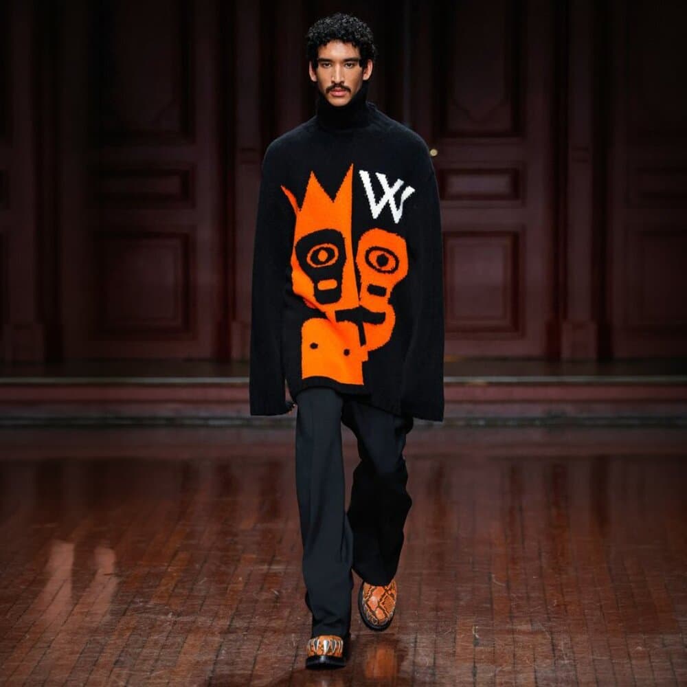 Walter Van Beirendonck Skull Knit Oversized Sweater Size Small - Thumbnail 10