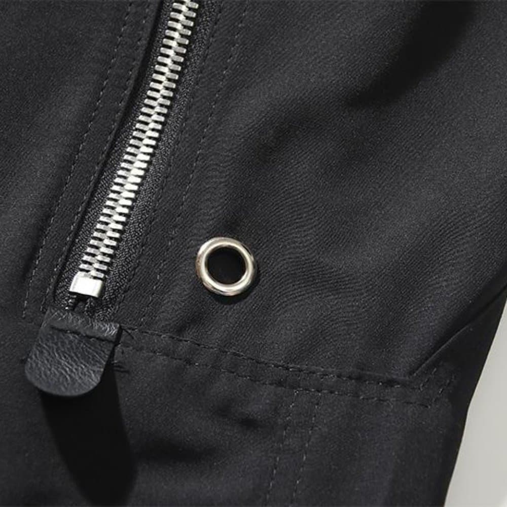 Multi-pockets Black tech fabric pants - Thumbnail 9