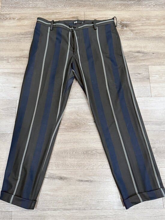 Y-3 vertical striped cuffed trousers - Large. (38") - Thumbnail 7