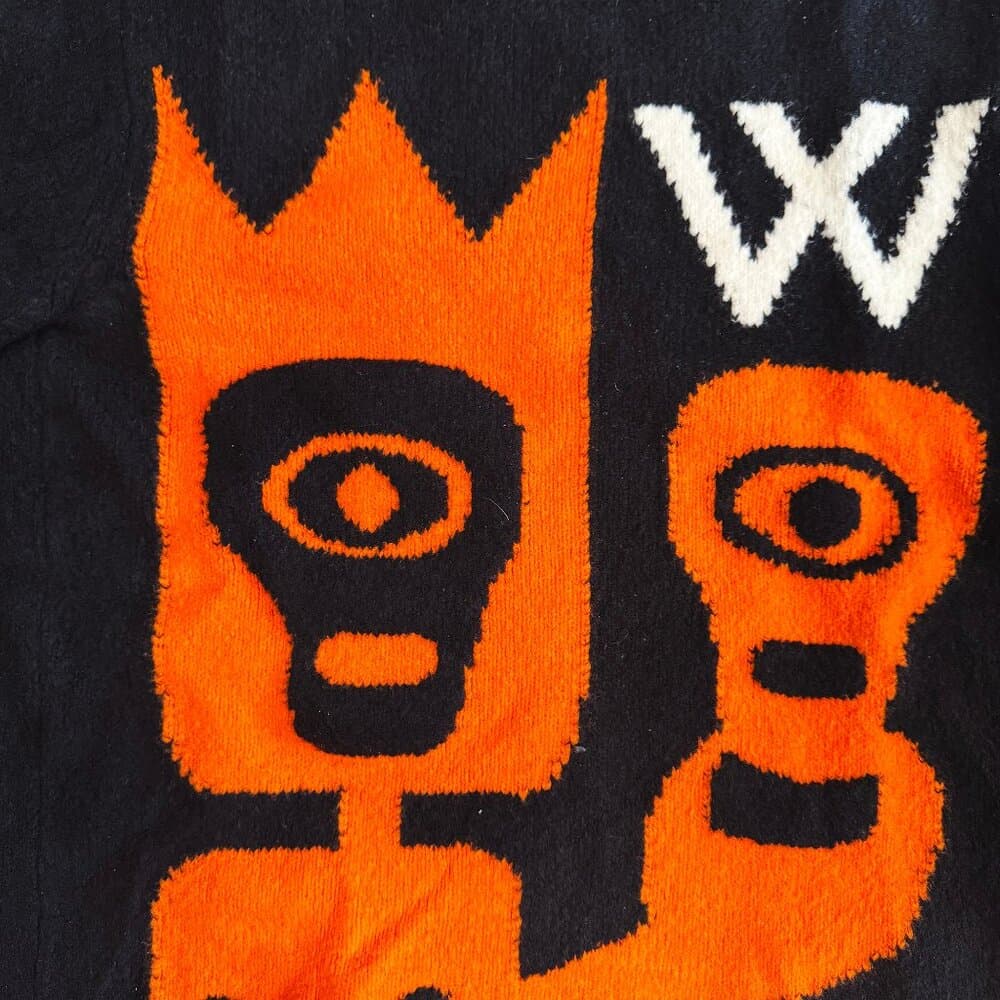 Walter Van Beirendonck Skull Knit Oversized Sweater Size Small - Thumbnail 5
