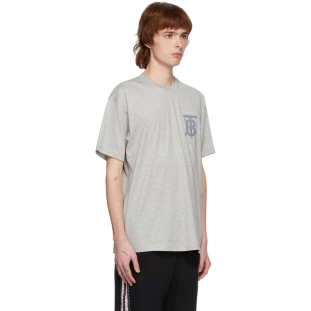 Burberry Grey Emerson Monogram T-Shirt. large - Thumbnail 2