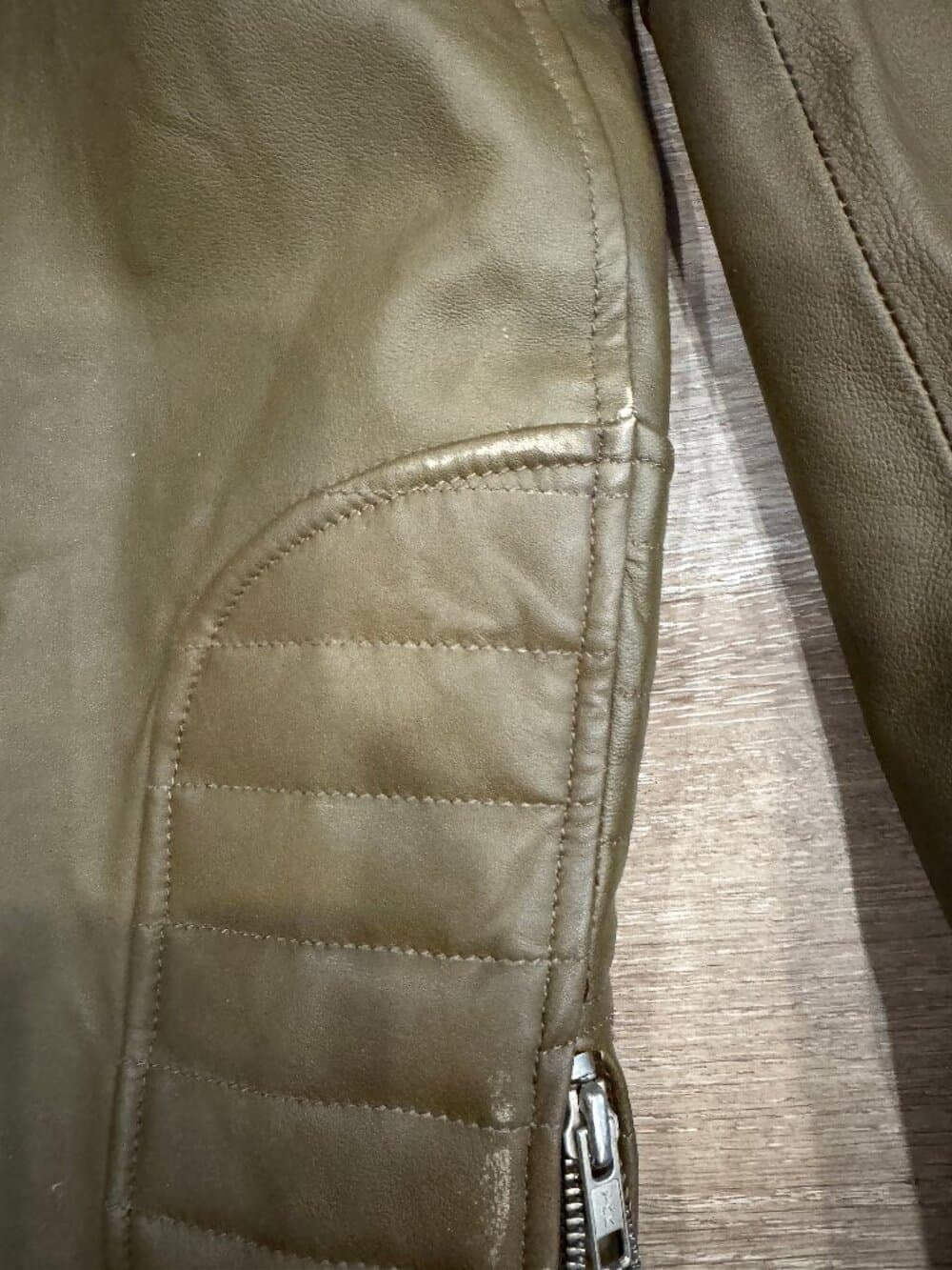 Quilted double-zip vegan leather biker jacket - Balmian style - Thumbnail 9