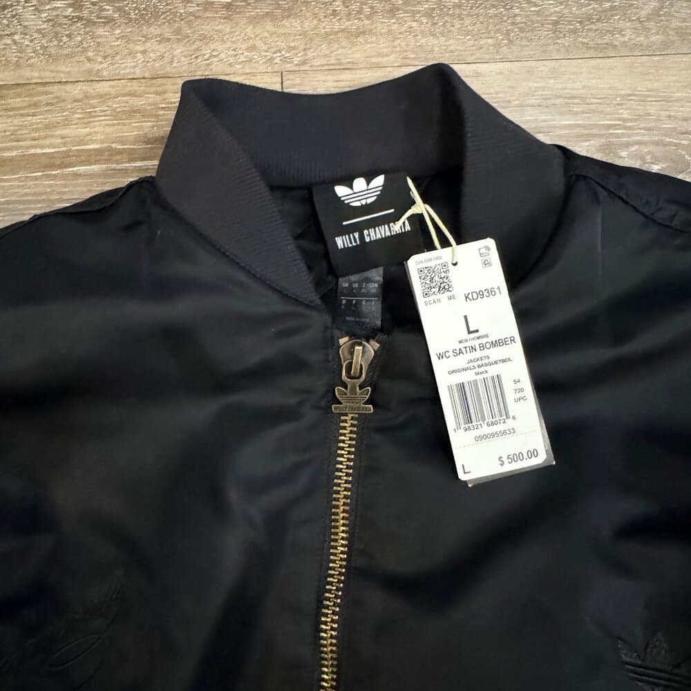 Willy Chavarria x Adidas Satin Bomber Jacket Size Large - Sold Out! - Thumbnail 7