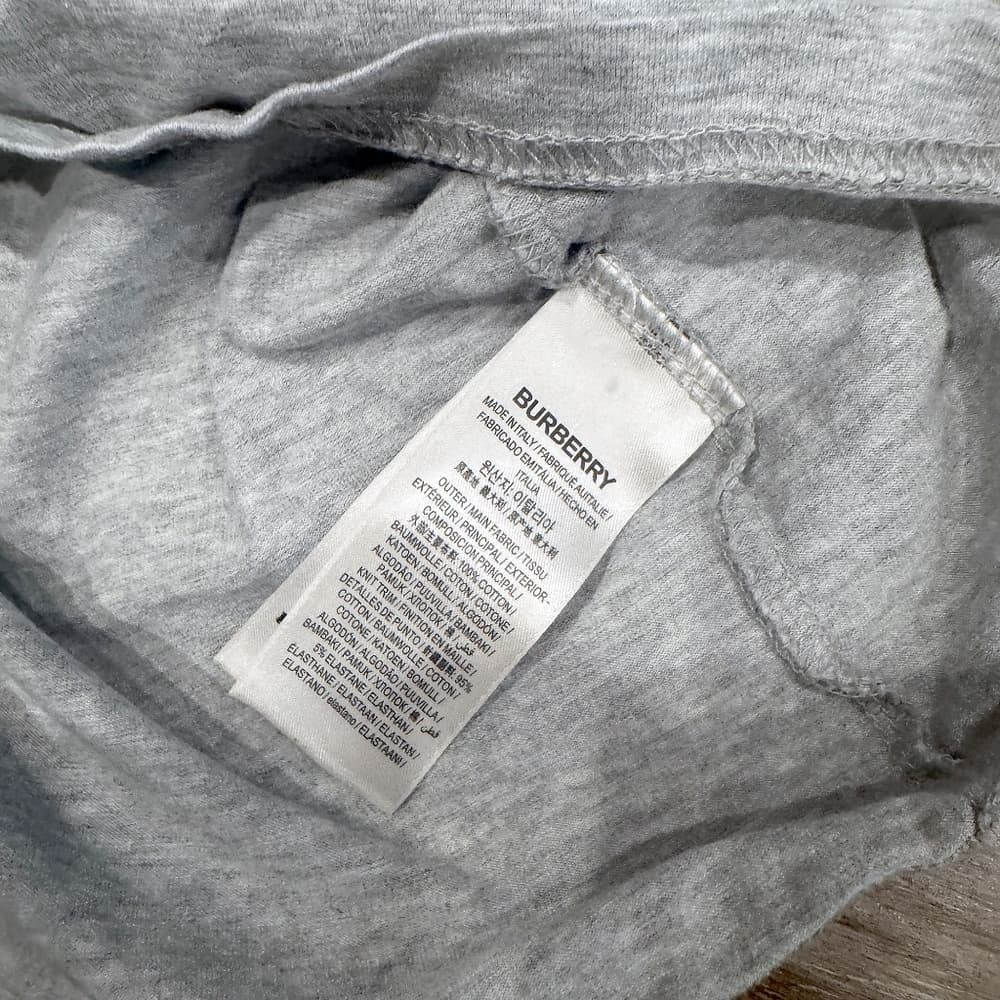 Burberry Grey Emerson Monogram T-Shirt. large - Thumbnail 7