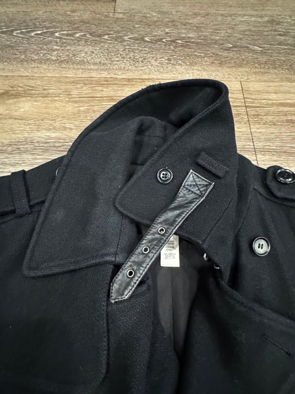 Diesel brand wool double-breasted peacoat - Thumbnail 3