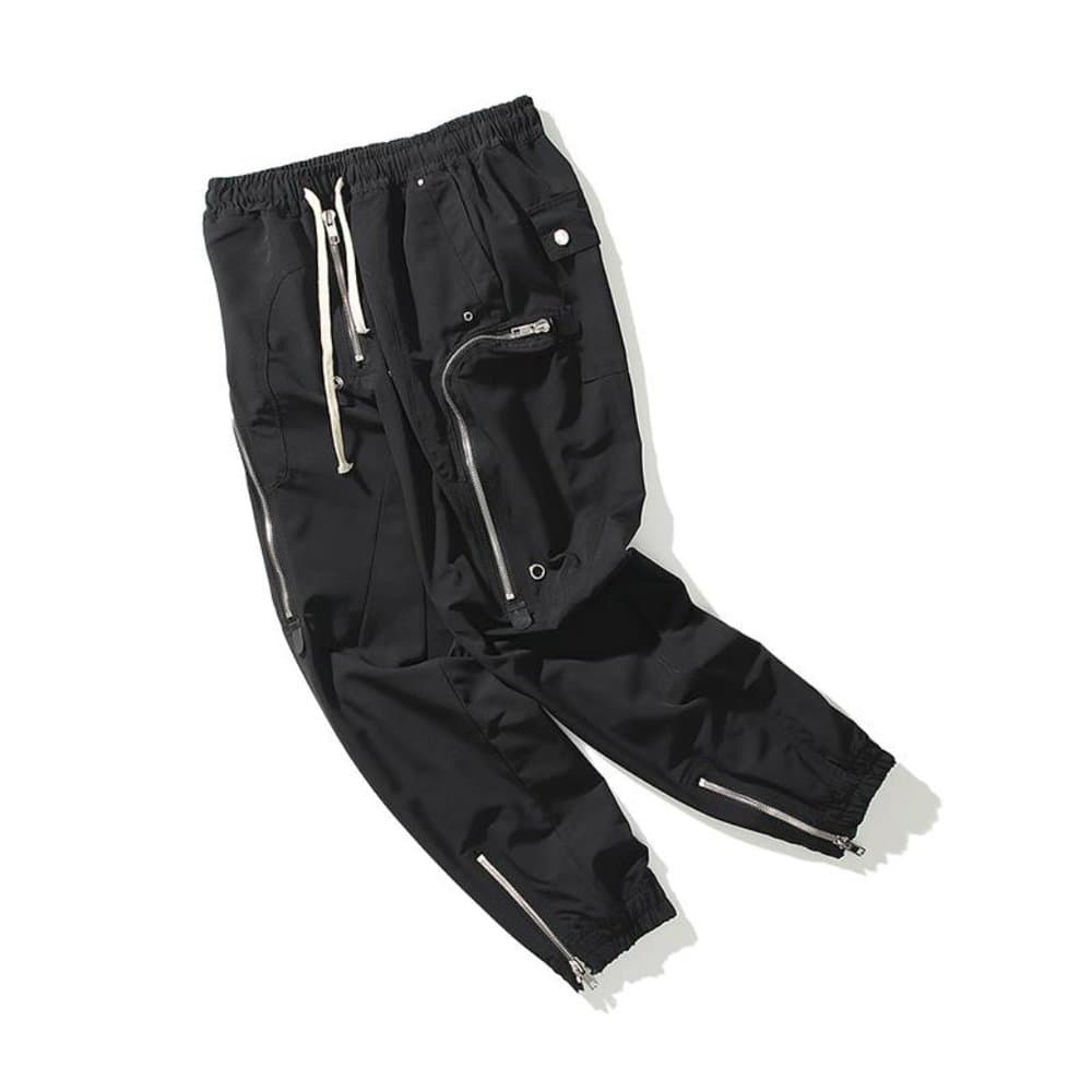 Multi-pockets Black tech fabric pants - Thumbnail 3