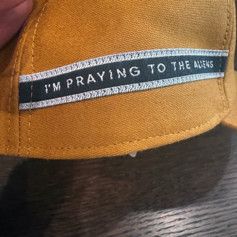 Rick Owens cap SS19 'I'm praying to the aliens' Topaz - Thumbnail 6