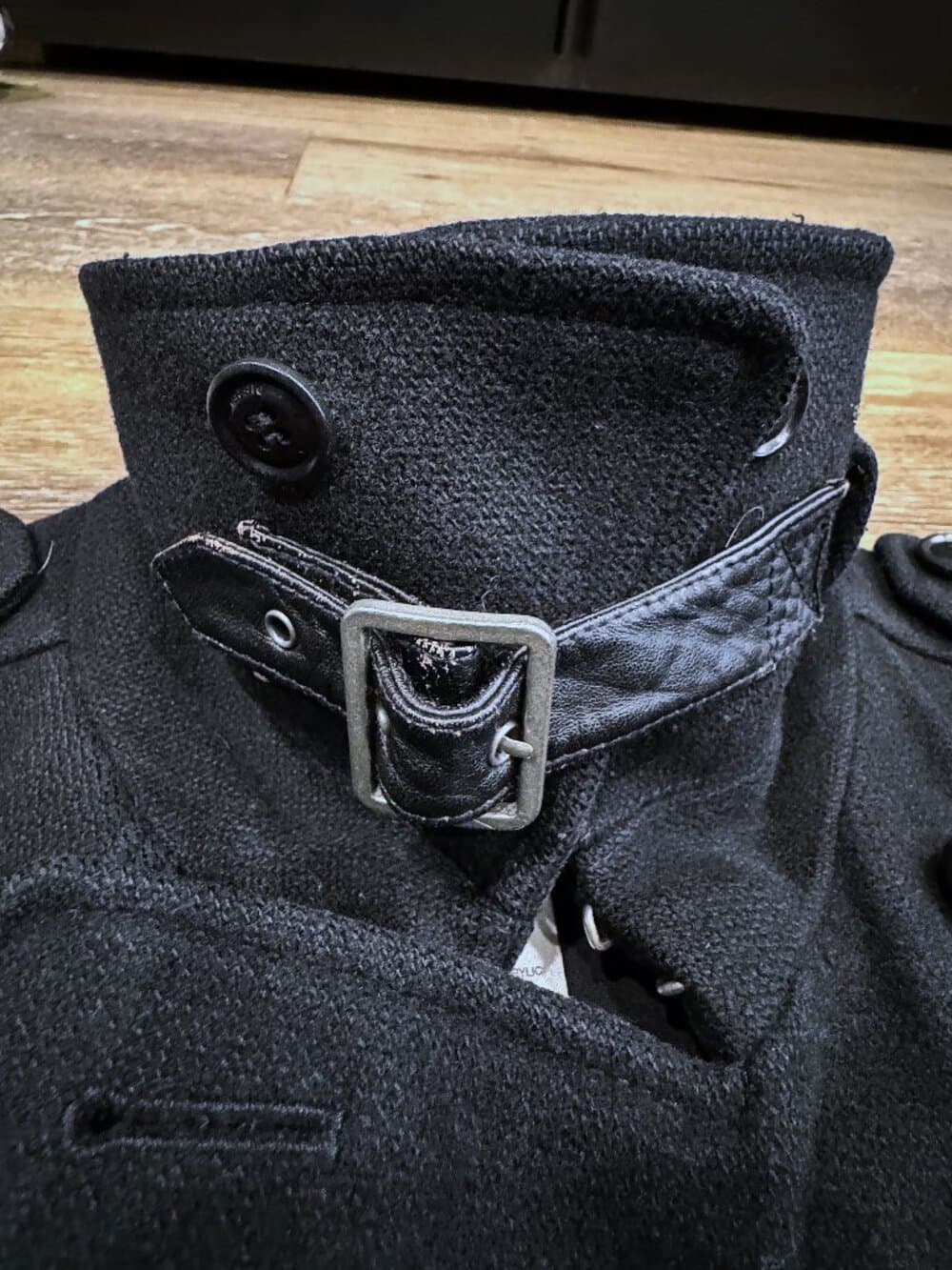 Diesel brand wool double-breasted peacoat - Thumbnail 4