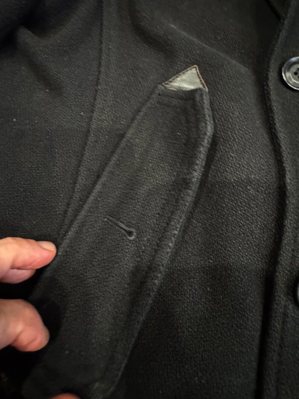 Diesel brand wool double-breasted peacoat - Thumbnail 7