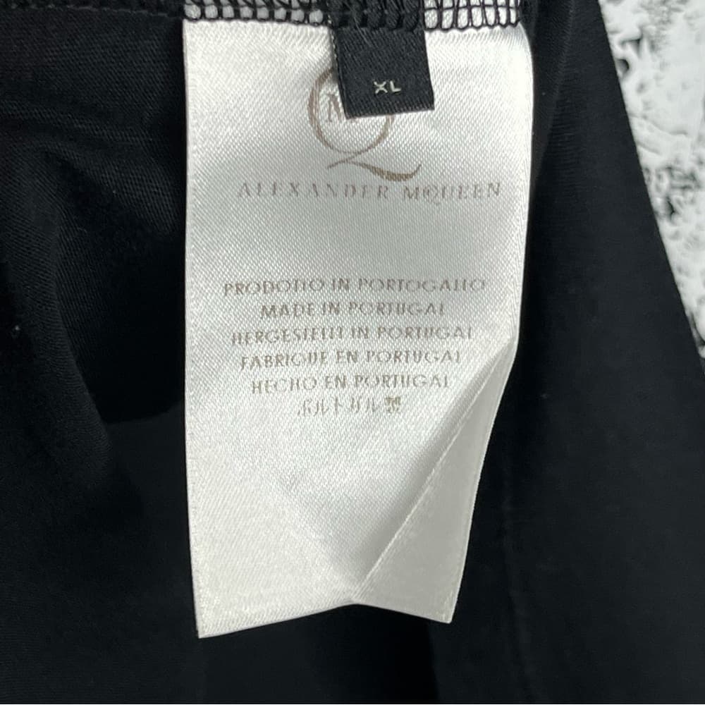 Alexander McQueen Black and White Short Sleeve Tee - Thumbnail 3
