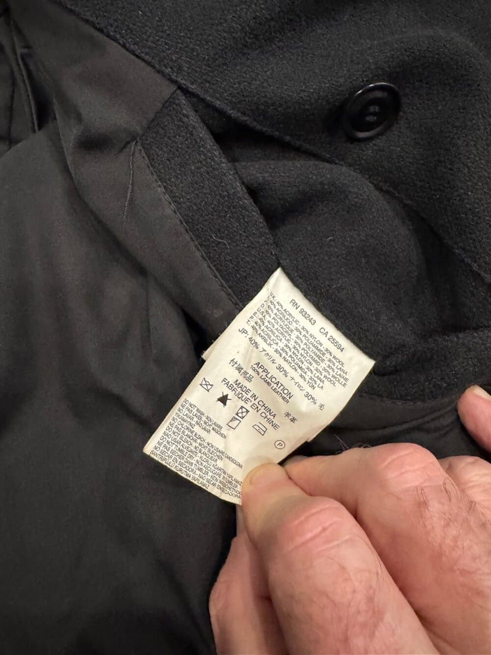 Diesel brand wool double-breasted peacoat - Thumbnail 9