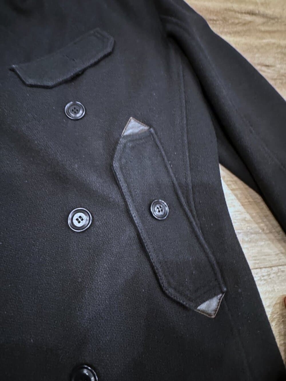 Diesel brand wool double-breasted peacoat - Thumbnail 8