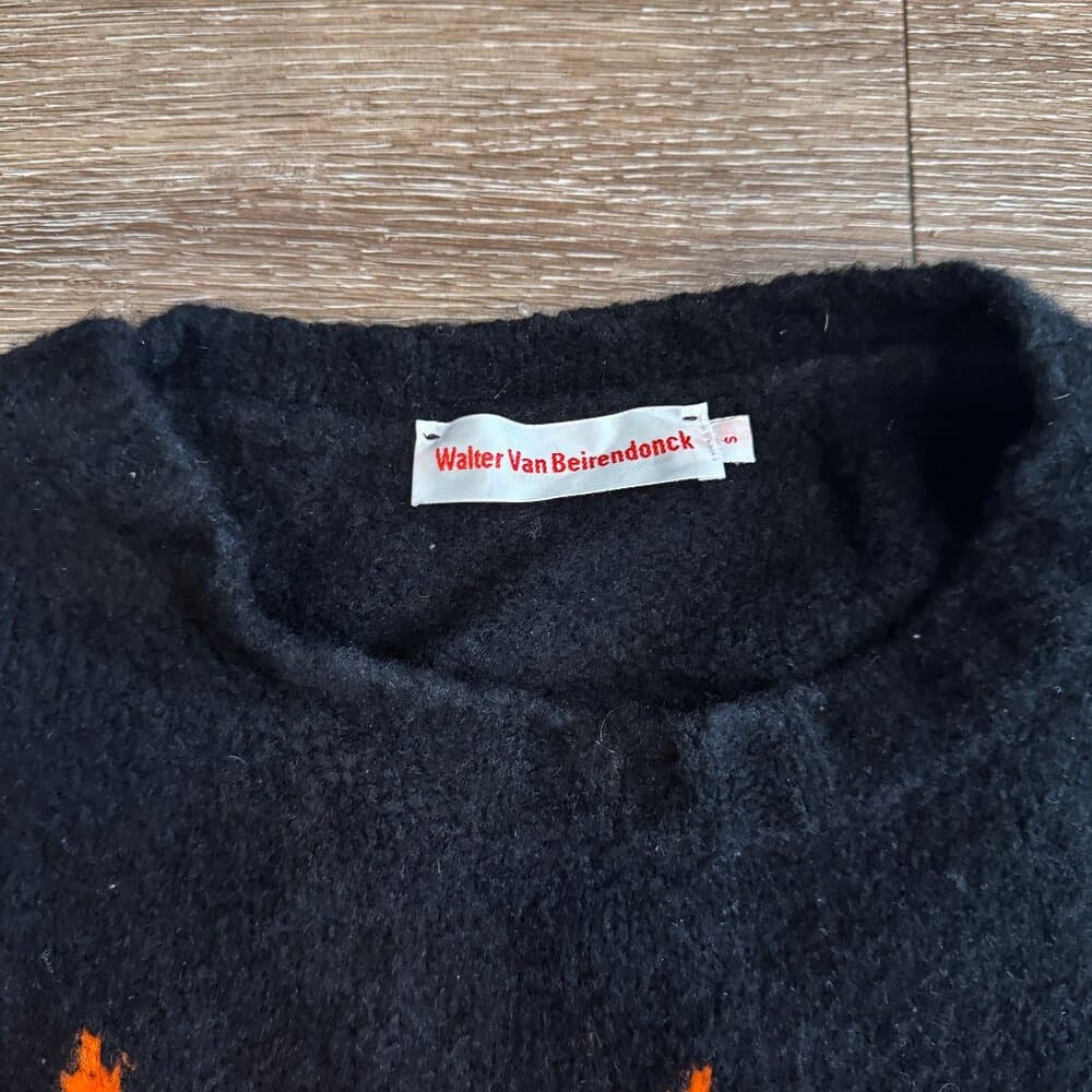 Walter Van Beirendonck Skull Knit Oversized Sweater Size Small - Thumbnail 6