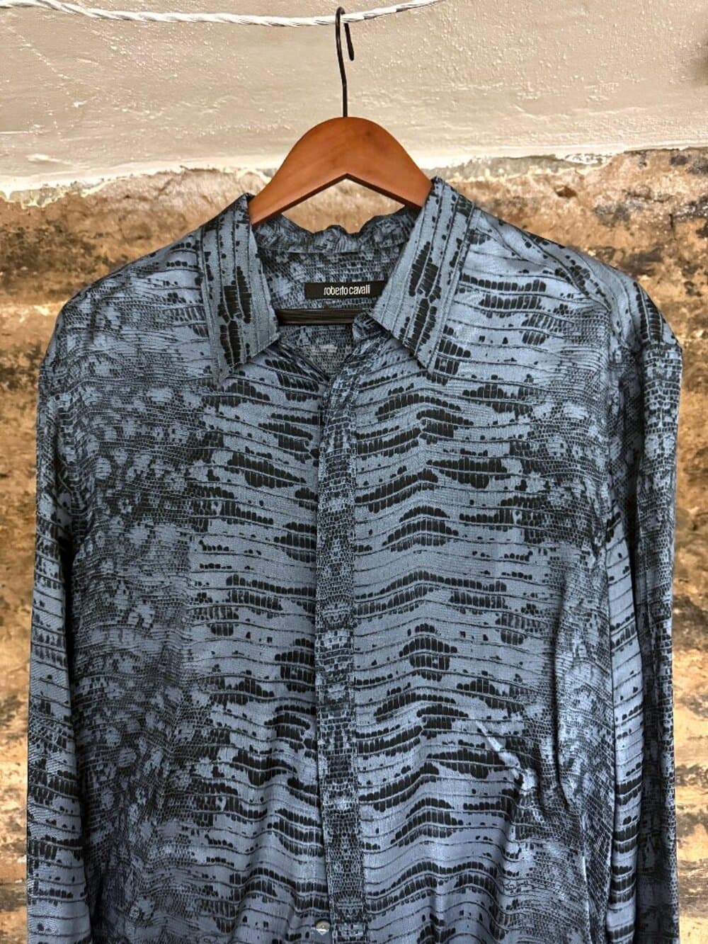 Roberto Cavalli Exotic Print Dress Shirt