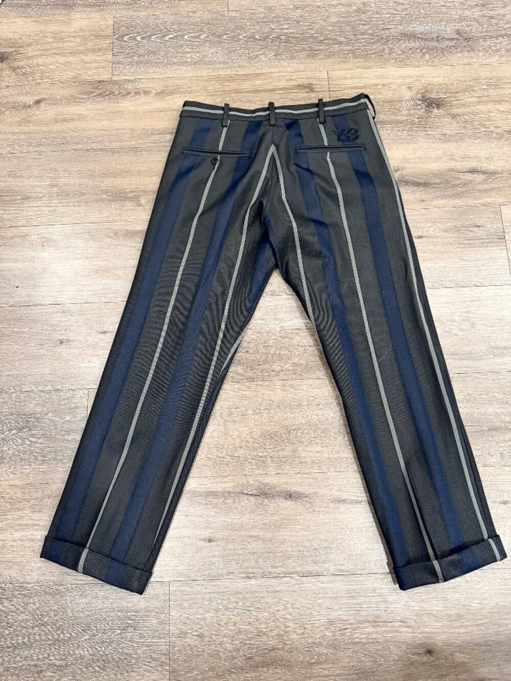 Y-3 vertical striped cuffed trousers - Large. (38") - Thumbnail 4