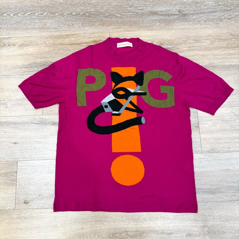 Walter Van Beirendonck (Fall 2018) men’s short sleeve wool Pig top - Thumbnail 10