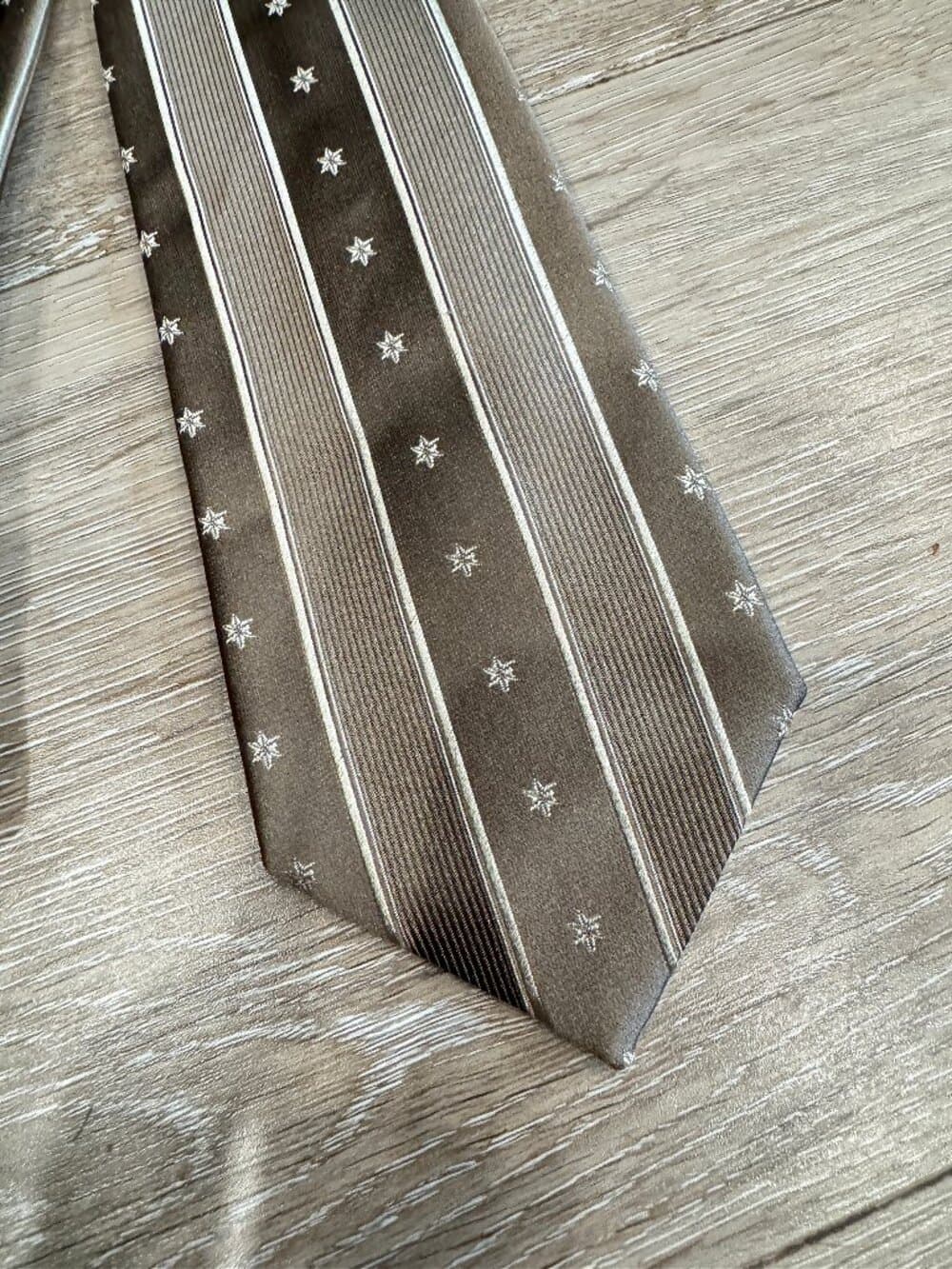 Vintage Thierry Mugler silk jacquard necktie - Thumbnail 2