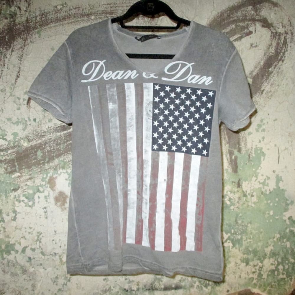 DSQuared2 American flag V Neck t-shirt - Large - Thumbnail 5