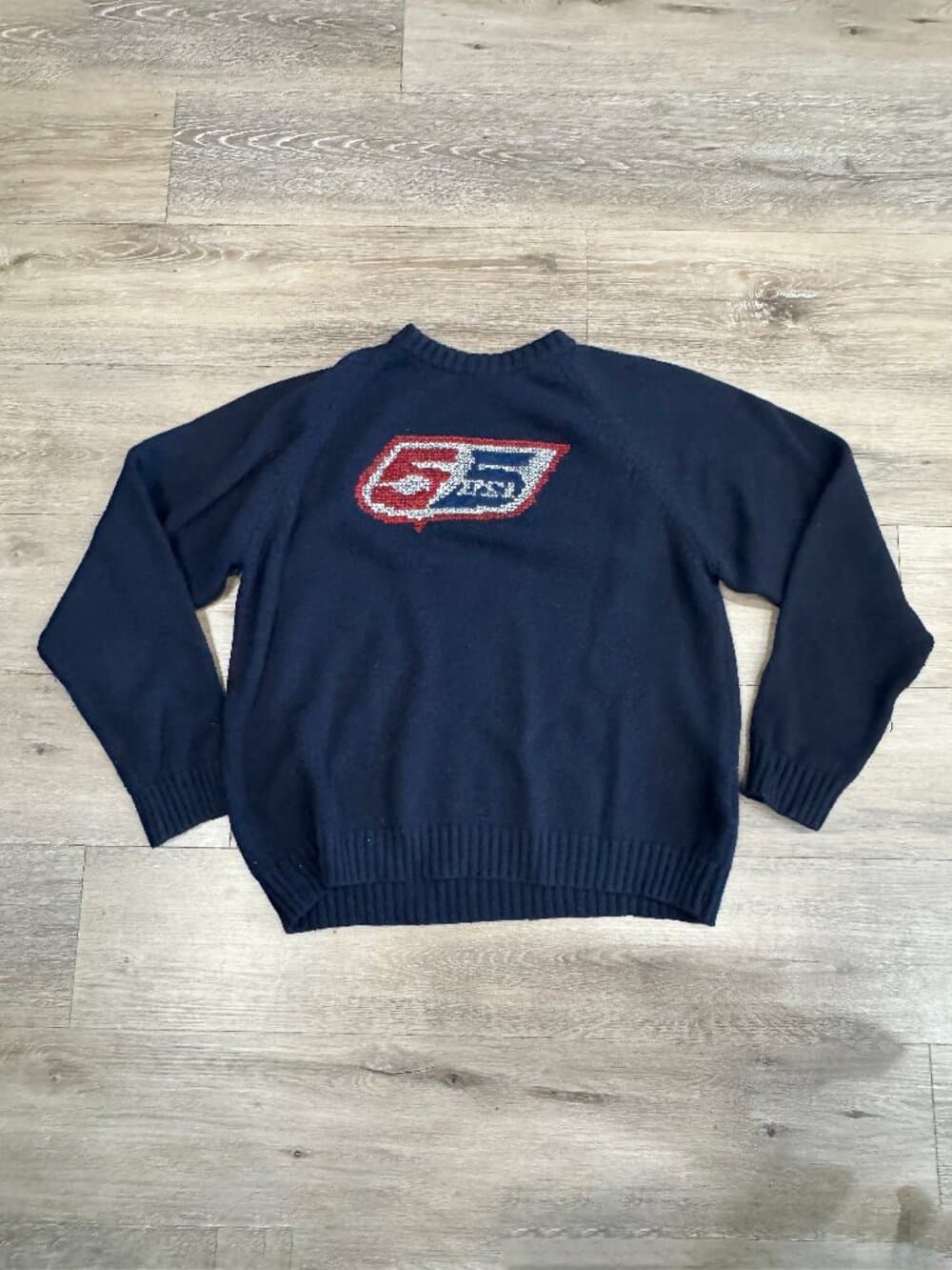 Vintage 55DSL Diesel navy blue knit sweater. Size Large - Thumbnail 5