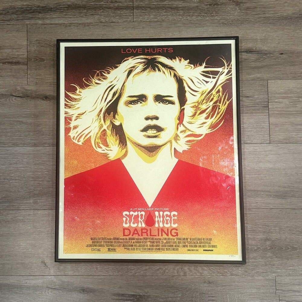 Signed Shepard fairy original - Strange Darling Movie Poster Print. 17/210 - Thumbnail 2