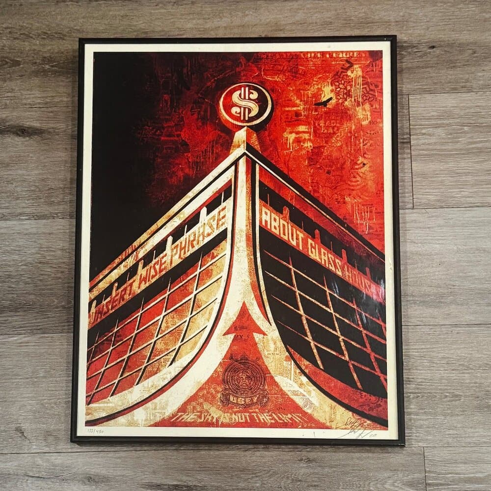 Shepard Fairey “Glass Houses” Screen Print - Signed - Obey Giant. #133/450 - Thumbnail 4