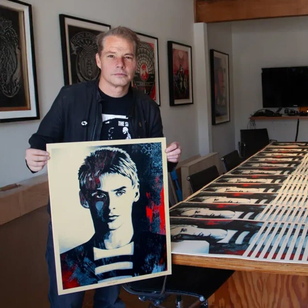 Signed Shepard fairy original The Tranquility of Solitude (Paul Weller) 2025 - Thumbnail 7