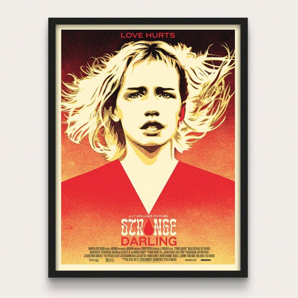 Signed Shepard fairy original - Strange Darling Movie Poster Print. 17/210 - Thumbnail 3