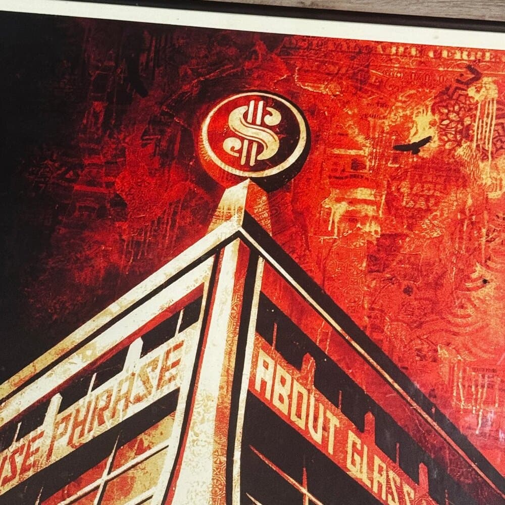 Shepard Fairey “Glass Houses” Screen Print - Signed - Obey Giant. #133/450 - Thumbnail 6
