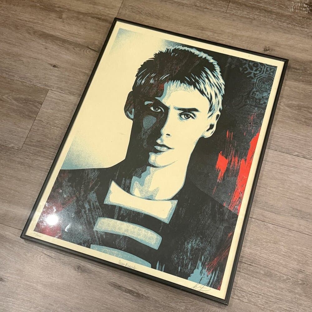 Signed Shepard fairy original The Tranquility of Solitude (Paul Weller) 2025 - Thumbnail 2