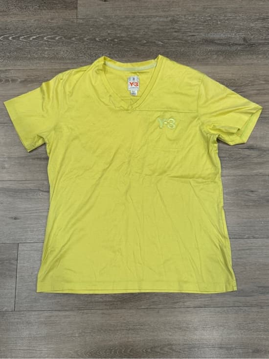 Y-3 Yohji Yamamoto V-Neck Short Sleeve T-Shirt Men’s Sz L - Thumbnail 9