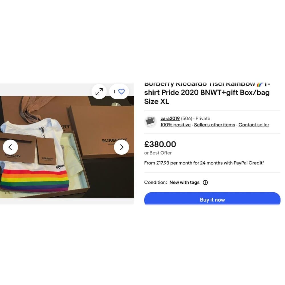 Burberry Riccardo Tisci rainbow 🌈 Unisex T shirt - Thumbnail 7