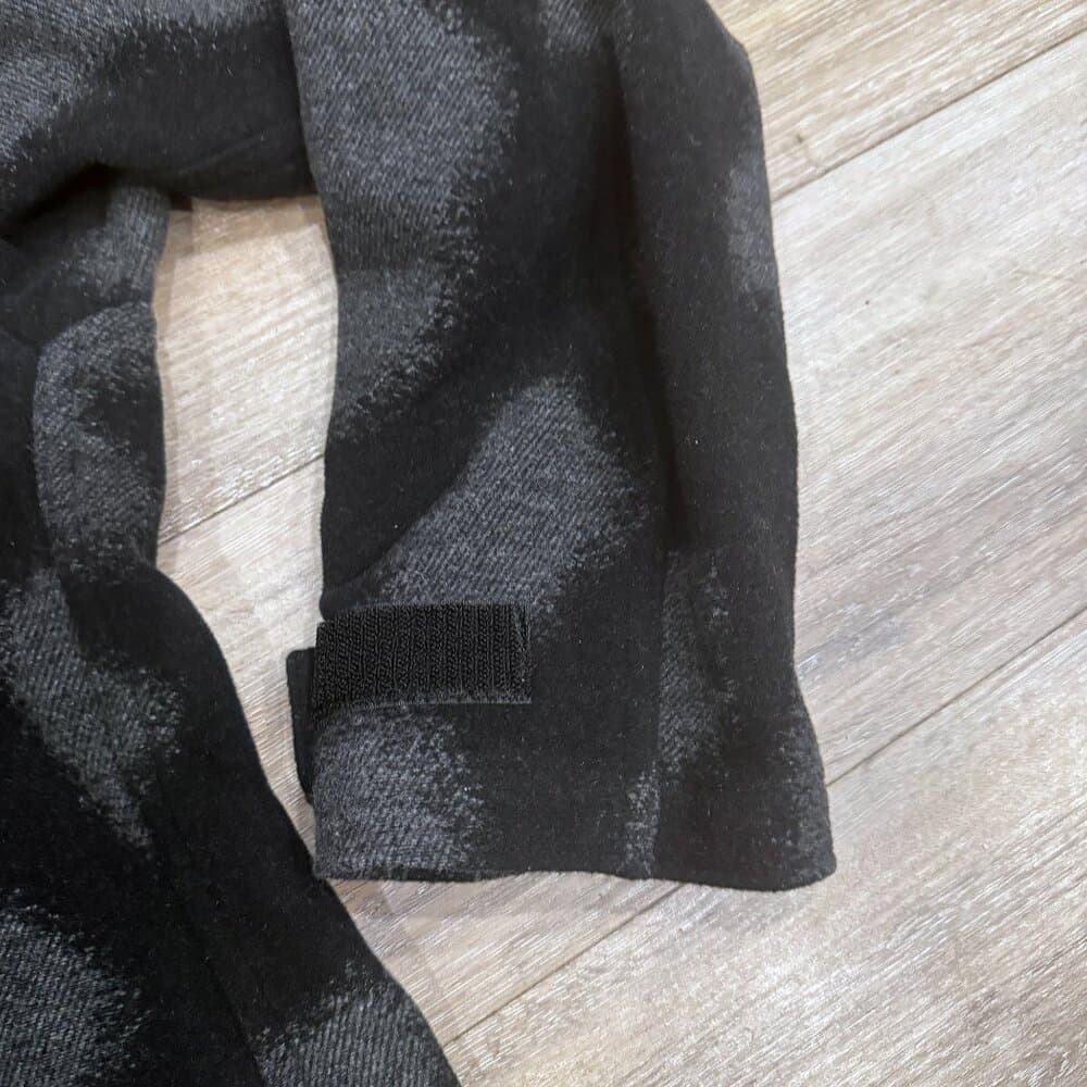 Y-3 Adidas Yohji Yamamoto Pullover Hoodie Black Gray Print Wool Men’s Size Large - Thumbnail 6