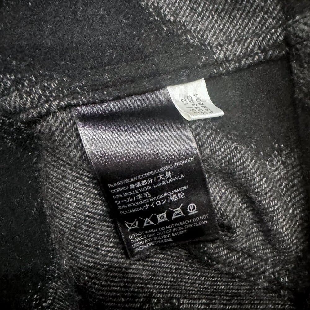 Y-3 Adidas Yohji Yamamoto Pullover Hoodie Black Gray Print Wool Men’s Size Large - Thumbnail 8