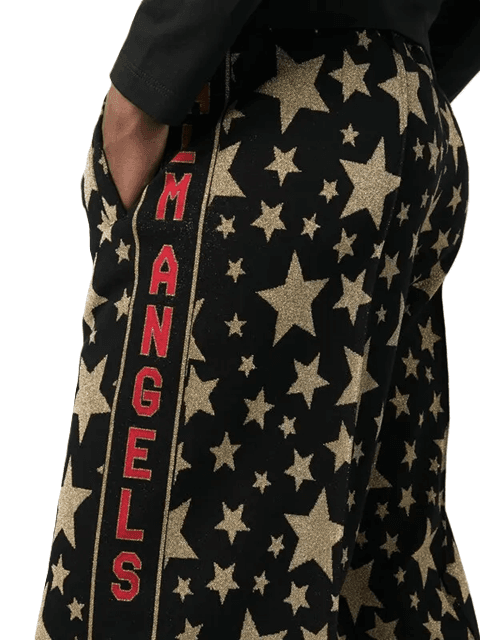 Palm Angels Star-jacquard Wide Leg Track Pants - Thumbnail 4