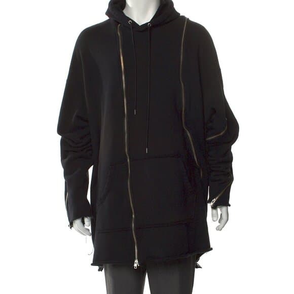 Kidill crew neck hoody with wrap around zip details. XL - Thumbnail 6