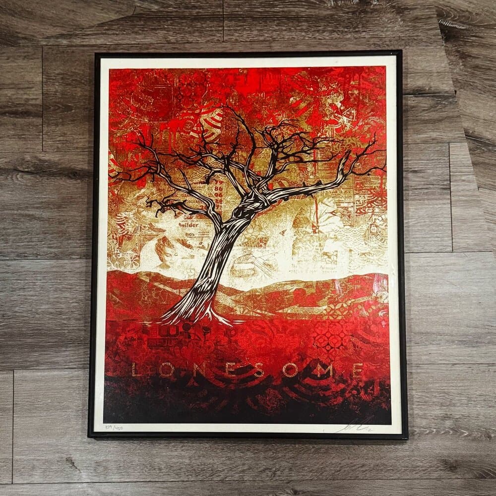 Signed Shepard fairy original “Tom Dula" Signed and numbered #379/450 - Thumbnail 2